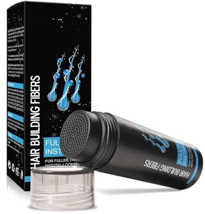 Hair Fibres Black, Hair Fibre Spray, Hair Powder Hair Fibers for Men,Hairline Powder Loss Cover, Hair Building Fibres for Men and Women Thinning Hair for Bald Spots & Thinning