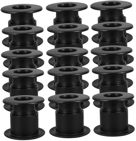 BESPORTBLE Kickertisch Zubehör 16 Stück Abs Tischfußballbuchsen mit 12mm Lochdurchmesser Einfache Montage und Upgrade für Tischfußball Kugellager Schwarz