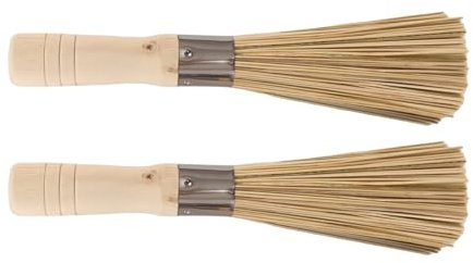 Alide 2 Pcs Wok Brushes, Kitchen Cleaning Brush, for Cleaning Dishes, Cast Iron Pots, Etc