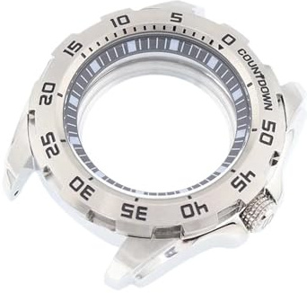 1 st 44 mm herrklocka med mekaniskt rostfritt stålboett, Hardlex-glas, passar till NH35 NH36 automatiskt urverk(BM02)