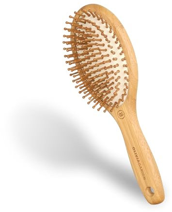 Olivia Garden Bamboo Touch Detangle Massage - M - Eco-Friendly Bamboo Brush for Gentle Detangling and Scalp Massage