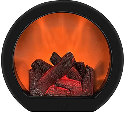 cheminée LED réaliste - Lampe cheminée électrique LED - Avec interrupteur tactile