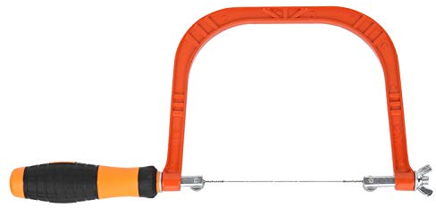 Mini Seghetto da Traforo vide Seghetto Junior Regolabile a Forma di U in Lega di Alluminio a Mano Utensili Manuali per il Taglio del Legno con Bloccaggio a Vite Regolato e Filettatura