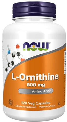 Now Foods, L-Ornithine, 500mg, 120 Capsules végétaliennes, Testé en Laboratoire, Acide Aminé, Sans Gluten, Sans Soja, Végétarien