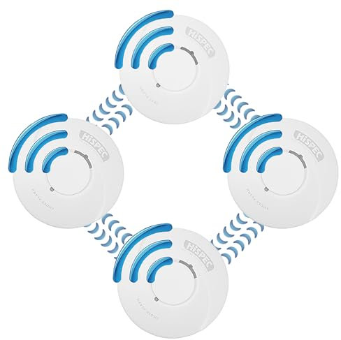 HiSPEC Smoke Alarms Heat Detectors and CO Detectors Fire Safety Kits: Fully Compliant to 2022 Scottish Legislation (3 Smoke / 1 Heat)