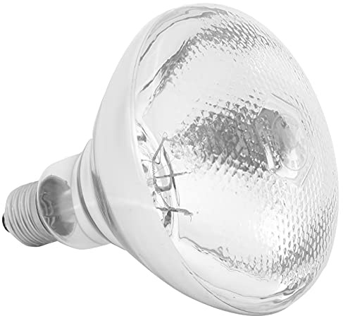 Akozon Aufzucht-Wärmelampe, 250 W Aufzucht-Heizlampe mit einstellbarer Temperatur Infrarot-Isolierbirne 220 V-240 V (AR38 weißes Glas Lochfraß) Haustier für Schildkröten-Aquarium, thermische Beleuchtu