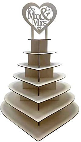 Skybook Rocher Ferrero Herz Display Ständer Mittelstück Perfekt für Parties, Hochzeiten & Candy Bar, Hölzerner Schokoladen-Ausstellungsstand, Hochzeitsfest Dekoration - 1pcs (3#)