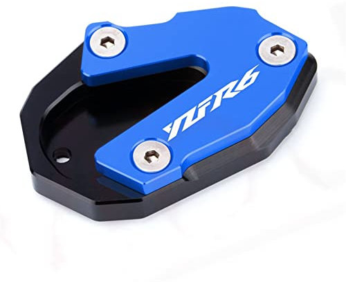 GWINDI Motorradständer Für Yamaha YZFR6 YZF R6 2013-2017 2018 2019 2020 2021 2022 Motorrad CNC Ständer Fuß Seitenständer Vergrößern Verlängerungsplatte Pad (Color : Blue)