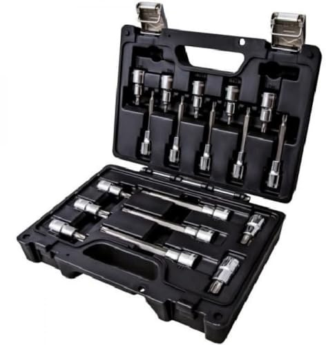Beta BW 923E-TX/C18 - Assortimento di 18 chiavi a bussola per viti con impronta Torxin cassetta di plastica