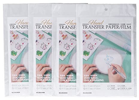 QANYEGN HEIMWERKEN Transferpapier, Stencil Papier Transferpapier, Transparentes Bügelpapier, Stickunterstütztes Papier, Mustertransfers für T Shirt Transfers Textilefolien und HEIMWERKEN Stoffdruck