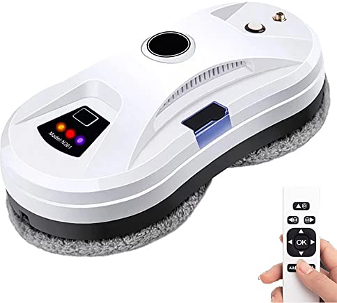 Robot Nettoyeur de vitres, Robot de Nettoyage de vitres Automatique électrique 56Kpa pour vitres, télécommande, Vaporisateur d'eau Intelligent, réservoir d'eau de 30 ML, Anti-Chute, Net