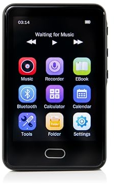 Getko Tech ZED5 32 GB Touch Screen Kosher MP3 Player - TAG Approved - No Video, No Radio, Or Internet Access - SD Card Slot and Full Touch Keyboard. Case and Screen Protector Included