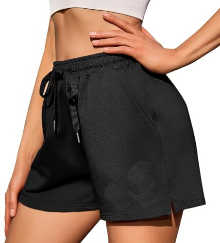 Jezonga Women's Running Shorts Sweat Gym Jogging with Pockets | Soft Athletic Lounge Sport Summer Yoga High Waisted with Pockets