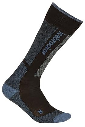 Icebreaker Women’s Merino Ski+ Light Over the Calf Socks - Black/Dawn/Graphite - Medium