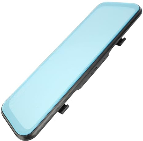 Caméra de Rétroviseur 9,66 Pouces, écran de Caméra de Tableau de Bord en Streaming Multimédia, 2,5D incurvé, Grand Angle de 170 Degrés, Caméra D'enregistrement Avant et Arrière,