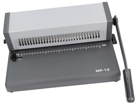 Spiralbindemaschine, 30-Loch-Spiralbindemaschine aus Legiertem Stahl für A4- und A5-Papier mit Verstellbarem Rand, Stanz- und Bindemaschinen