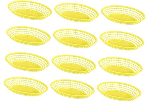 JECOMPRIS 12pcs Fast Food Basket Storage Baskets Fruit for Living Ktv Dessert Desktop Storage Container Home Supplies