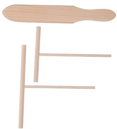 ELAYARD 3pezzi Utensili Per Crepes e Pancake Spatola e Spalmatori Legno Ergonomici Per Cucina t Shape Scraper Per Stesura Facile e Pulita Per Crepes e Pancake Fatti Casa