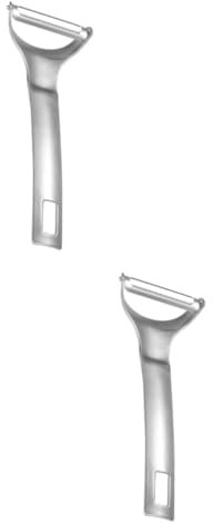 PRETYZOOM Pelador De Verduras Multifuncional De 2 Piezas Utensilio De Cocina Pelador De Frutas Fácil De Usar Plateado