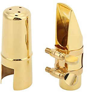 Premium -Metall -Saxophon -Mundstücksstück mit und Kissenpads für Alto -Althorn -Instrumente - Größe Nr. 6 (Slogan Nr. 6) (Slogan Nr. 7)