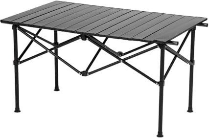 FOXSPORT - Klapptisch – Campingtisch – wetterfest – 90 × 58 × 55 cm – verfügbar für 4 Personen – Schwarz (Schwarz)