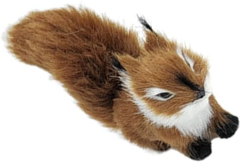 AKOOSY Eichhörnchen Statue aus Kunststoff mit Kunstfell Dekorative Tierfigur für Gartendekoration und Außenbereich Lebensecht und Detailreich Gestaltet
