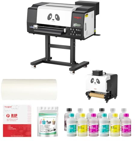 Procolored F13PRO A3 DTF-Drucker mit Pulverstreuer und Ständer, Dual-XP600-Druckkopf mit Weißtinten-Zirkulation, Komplettlösung für Baumwolle, Polyester und Mischgewebe