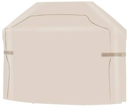 FUANA Wasserdichte Grillabdeckung für den Außenbereich, 210D, strapazierfähiges Oxford-Gewebe mit PVC-Schicht für Wetter, Staub, Regenschutz, Beige, 145 x 61 x 117 cm, 145 x 61 x 117 cm
