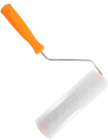 Operitacx Selbstnivellierende Stachelwalze 9 Zoll für Epoxidharz und Zement Langlebige Blasenentfernung bei Bodenanstrichen Ergonomischer Griff für Beton und Polyurethanbeschichtungen