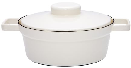 Riess, 2113-212, Kasserolle mit Deckel Ø 24cm, AP WHITE, Weiß, Emaille, Vol. (rec.): 2,0 Liter, Made in Österreich, LBH: 28,8x24,0x8,2cm, 2,680kg