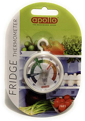 APOLLO Fridge Freezer Thermometer, Multi-Colour, 10x15x1.8