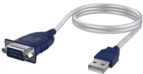 SABRENT USB auf serielles Adapter (85cm) USB auf RS232 seriell Kabel, DB-9 Konverterkabel (9-polig) Prolific Chipsatz kompatibel für Windows, Mac OS X 10.6 und höher, Linux 2.4 et plus (CB-DB9P)