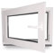 Kellerfenster - Kunststoff - Fenster - innen weiß/außen weiß - BxH: 50 x 40 cm - 500 x 400 mm - DIN Links - 2 fach Verglasung - 60 mm Profil