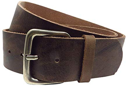 Chrissys-in Kollektion Ledergürtel dunkelbraun 5 cm breit Büffelleder aus eigener Fertigung. (Bitte ihre Bundweite messen)