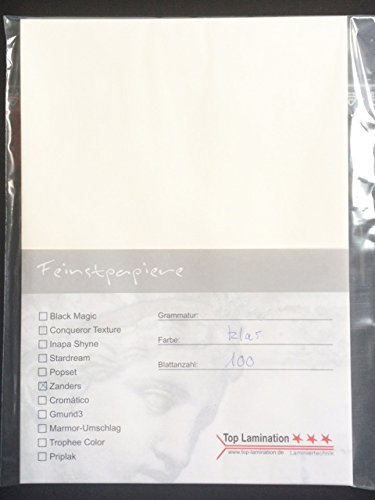 50 Blatt DIN A3 Transparentpapier klar - weiß bedruckbar 100g/m² von Top Lamination - exzellente Durchsicht, sehr gute Qualität, für Einladungen, Visitenkarten, Einlegeblätter für Alben, Hochzeitskarten, Poster, Architektenpläne, Bastelarbeiten