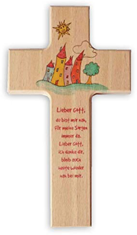 Croce per bambini, colorata, 15 x 9 cm, Case