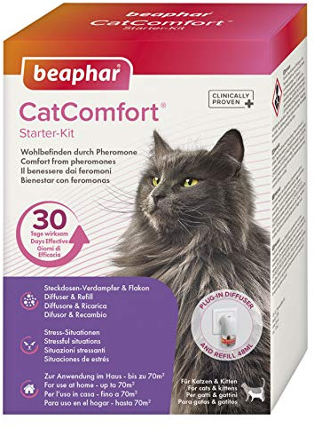 beaphar CatComfort Starter-Kit, Beruhigungsmittel für Katzen mit Pheromonen, 1 Stück (1er Pack)