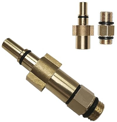 Male Thread Adapter and 1/4 Pressure Washer Foam Cannon Sprayer Copper Connector Snow Foam Lance Soap Dispenser Adaptor Compatible with Bosch AQT Series New Type After Year 2013, Black & Decker