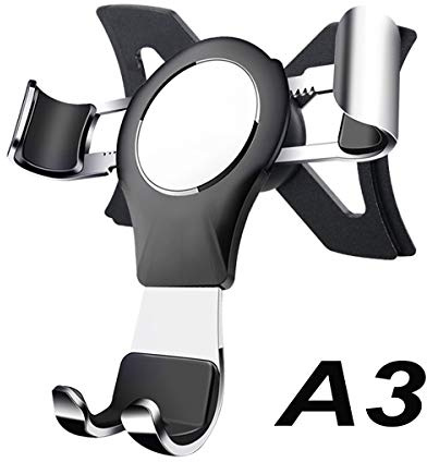 NewTH Support de téléphone pour Audi A3, rotation à 360°, verrouillage automatique, stable, sans gigue, montage facile, en alliage d'aluminium, support de téléphone portable pour Audi A3/S3 2014-2019