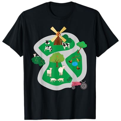 Spielteppich Dorf Track Vorn - Spielstraße Auto Geschenk T-Shirt