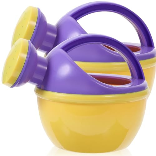 NUOBESTY Watering Can Toy 2Pcs Garden Watering Cans Kids Spray Bottle Sprinkler Baby Bath Toys Beach Toys for Baby Toddlers Kids Random Color