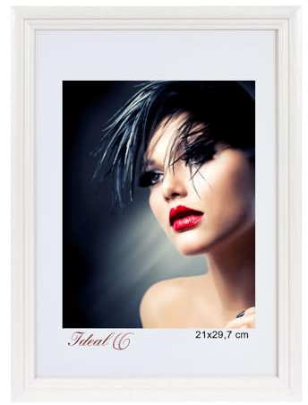 IDEAL TREND Artos Holz Bilderrahmen Acrylglas Plexi Lifestyle Foto Rahmen Collage Wanddeko Poster: Farbe: Weiß | Format: 50x70