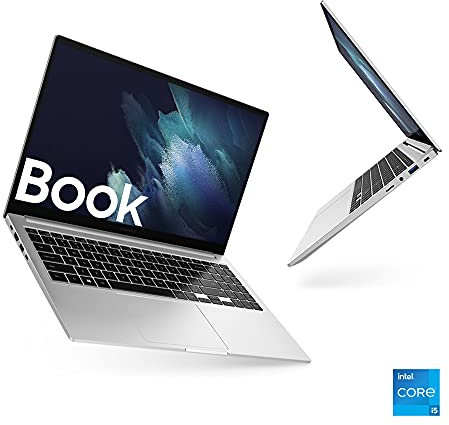Samsung Galaxy Book PC Portatile, 15.6, FHD LED, Intel Core i5 di undicesima generazione, Intel® Iris® Xe, RAM 8GB LPDDR4x, 256GB NVMe SSD, Windows 11 Pro, Mystic Silver