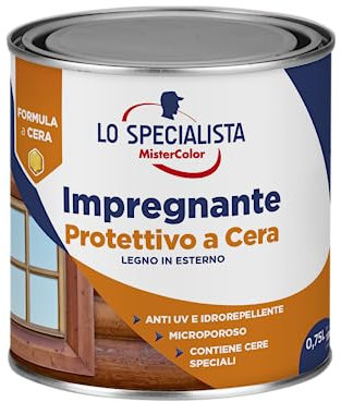 Lo Specialista Mistercolor Imprégnant Solvant à Cire Douglas 0.75 L