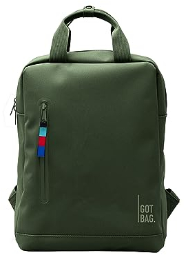 GOT BAG Daypack aus Ocean Impact Plastic | Laptop Rucksack mit 14 Laptopfach | 11L Füllvolumen Handgepäck (Algae)