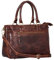 STILORD 'Frauke' Organisierte Leder Handtasche Damen Umhängetasche Vintage Schultertasche Shopper Messenger Tasche Ledertasche Bürotasche Henkeltasche Echtleder, Farbe:porto - cognac