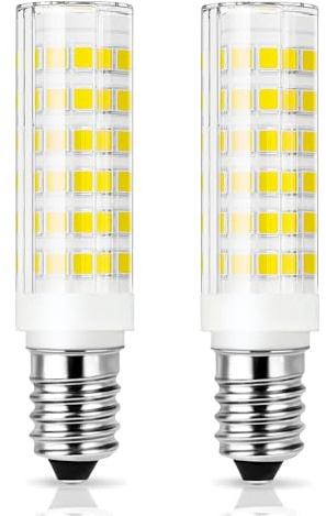 YUNRRD E14 LED Light Bulb,Cooker Hood Bulbs Cool White 6000K,5W (50W Halogen Equivalent),550LM,SES Small Edison Screw Bulb for Fridge/Cooker Hood/Extractor Fan,AC220-240V,Non Dimmable,Pack of 2