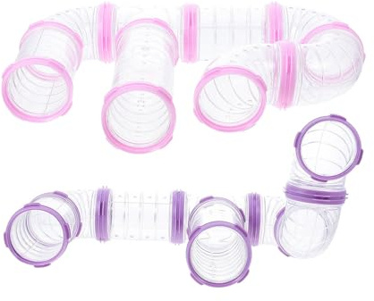 Yardwe 16 Tubi Trasparenti per Criceti in Plastica, Tunnel Fai da Te per Gabbia, Facile da Smontare, per Osservare Attività del Criceto fuori Dalla Gabbia