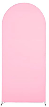 FANSU Toile de Fond Ronde en Forme d'Arche, Arche Mariage Couverture, Housse de Toile de Fond pour décoration de Mariage, Cérémonie, Fête d'anniversaire, Banquet (7FT / 120x220cm,Rose)