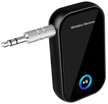 Happyyami Kabelloser Audio Empfänger 5.0 Auto Audio Adapter 3,5mm Aux Empfänger Mit Rauschunterdrückung Und Freisprechanruf Kleiner Tragbarer Audioadapter Fürs Auto